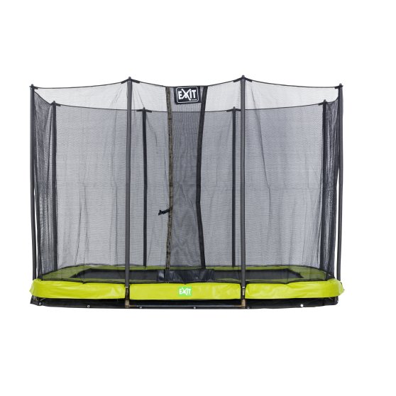 12.51.10.01 Trampoline semi-enterré avec filet de protection EXIT Twist 214 x 305 cm - vert/gris