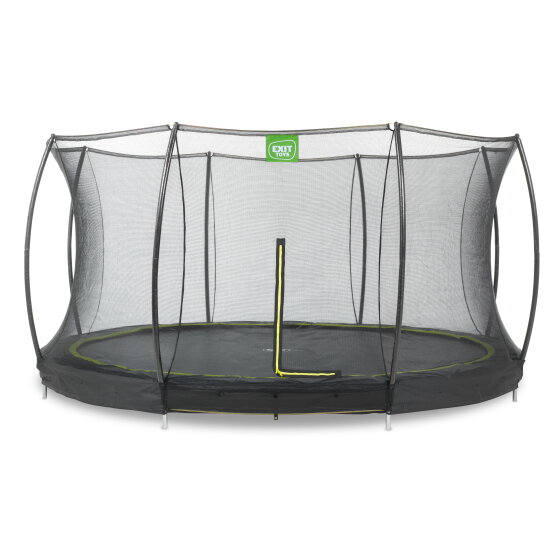 Trampoline enterré EXIT Silhouette ø427cm avec filet de sécurité - noir