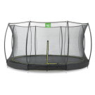 Trampoline enterré EXIT Silhouette ø427cm avec filet de sécurité - noir