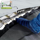 Trampoline enterré EXIT Elegant Premium de 214x366cm avec filet de sécurité Deluxe - violet