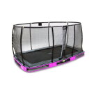 Trampoline enterré EXIT Elegant Premium de 214x366cm avec filet de sécurité Deluxe - violet