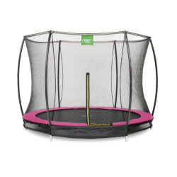 Trampoline enterré EXIT Silhouette ø305cm avec filet de sécurité - rose
