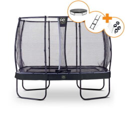 Trampoline EXIT Elegant Premium ensemble complet 214x366cm - noir