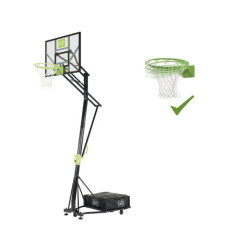 Panneau de basket mobile à roulettes avec cercle dunk EXIT Galaxy - vert/noir