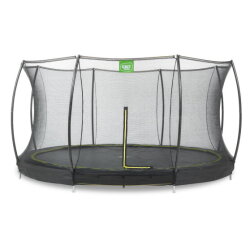 Trampoline enterré EXIT Silhouette ø427cm avec filet de sécurité - noir