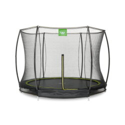 Trampoline enterré EXIT Silhouette ø244cm avec filet de sécurité - noir
