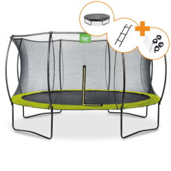Trampoline EXIT Silhouette ø427cm - vert + kit d’accessoires offert