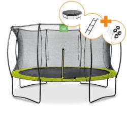 Trampoline EXIT Silhouette ø366cm - vert + kit d’accessoires offert