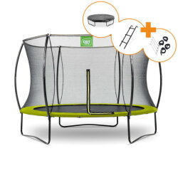 Trampoline EXIT Silhouette ø305cm - vert + kit d’accessoires offert