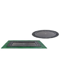 Trampoline enterré au niveau du sol